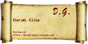 Darab Gina névjegykártya